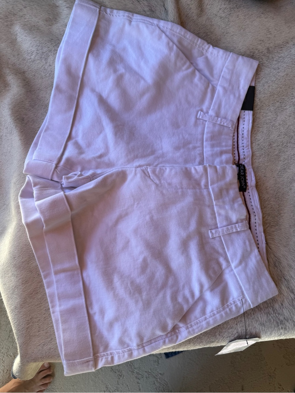 NWT Dear John Shorts Hamptons Optic White Cotton Cuffed Chino SIZE 30 well made - Picture 5 of 10